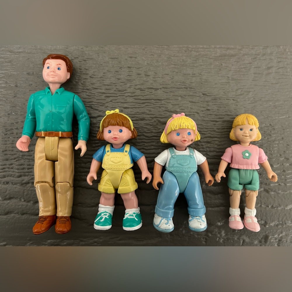 Four Vintage Fisher Price Loving Family Dollhouse Figures, circa 1990’s